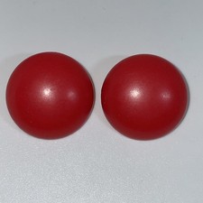 vergold. rote Ohrclips,matt