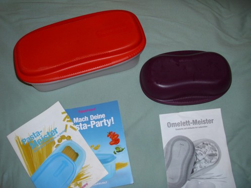 Tupperware omelette - tupperware, +
