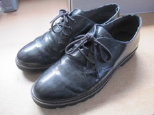 Tamaris Schnürschuhe Halbschuhe dunkelgrau Lack Gr. 39