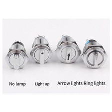 Zuverlässiger 19mm Drehschalter Edelstahl 12 24V einrastende LED-Anzeige