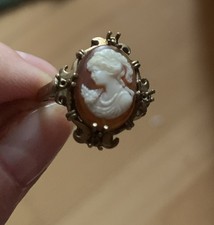 Echte Kamee Ring  Vergoldeter