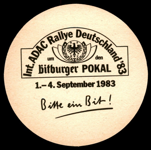 Bierdeckel bitburger adac - bierdeckel,