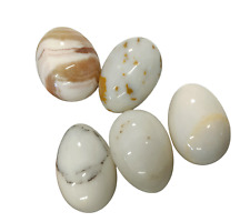 Polierte Onyx Marmor Stein Ei Bunte Steine Deko Home Eier Form Mineral oval weiß