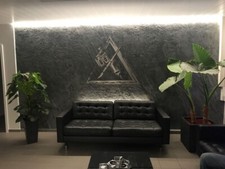 Naturstein Schieferfurnier echt Bad Küche Ladenbau Wand + Boden Fliese 244x122cm