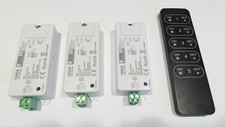 3x einfarbig LED Funk Dimmer, Controller SR-2501NS mit Fernbedienung (12-36Volt)