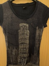 Damenkleidung  T-Shirt Dunkelblauer Strasssteinen, Größe S, Guter Zustand