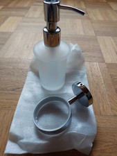 optiline Flüssigseifenspender Seifenspender Chrom, Kristallglas sat. Wandmontage