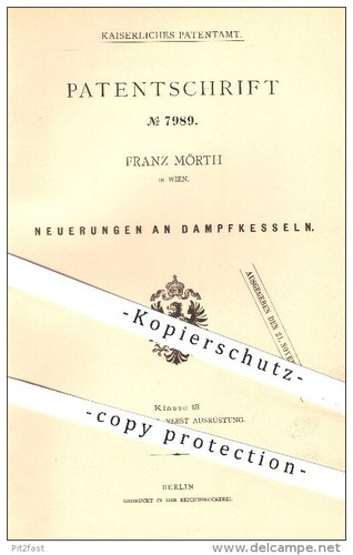 Original patent franz mörth - -,