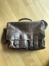 Ledertasche aunts and uncles Big Finn, Braun, Business, Laptop
