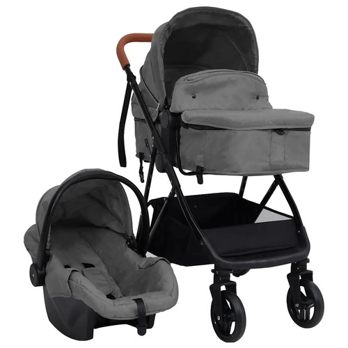 Kinderwagen hellgrau - 3-in-1,