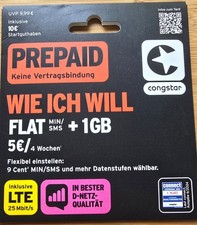 Rufnummer - von Congstar NEU inkl. 10 € 0160 - 4068075