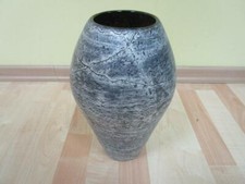 Formano Vase, Glasvase mit silberfb.Dekor, ca. 30 cm H - Neu   NWH3002
