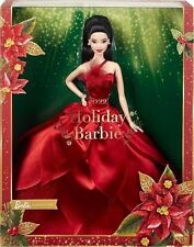 Barbie Signature 2022 Holiday Barbie Puppe (gerade schwarze Haare) Sammlerpuppe