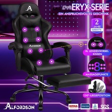 ALFORDSON Gaming Stuhl Büro Massage Computer Racing Sitz PU Leder