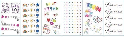 6set cute temporäre tattoos - 6set,
