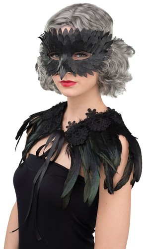 Set maske und federkragen - set,