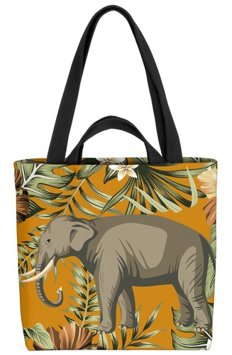 Vintage elefant urwald - vintage, palmen