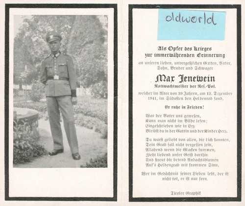 Wk2 sterbebild deathcard - wk2,