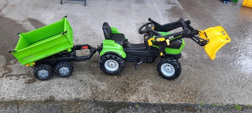 Trettraktor mit anhänger - mit,