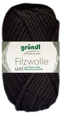 50 Gramm Gründl Wolle Filzwolle Uni Farbauswahl