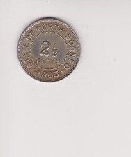Britische Nordborneo 2/1/2 Cent 1903 H. SELTENE HOCHGRADIGE MÜNZE AA364