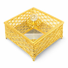 Servierdose Gold 19,5cm mit