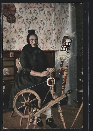 Alte frau hessischer tracht - frau, in