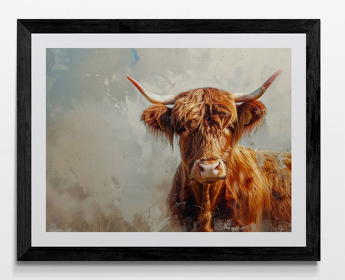 Highland cow gerahmtes - highland,