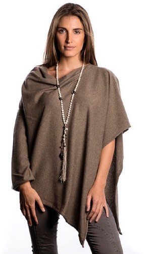 Kaschmir poncho braun cape - kaschmir,