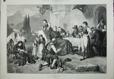 Original alter antiker Druck