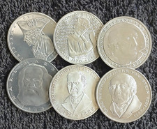 6 X verschiedene Gedenkmünzen