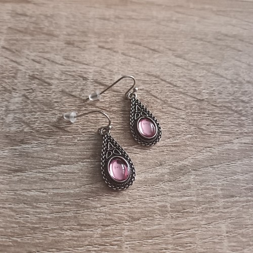 Ohrhänger mit rosa kunzit - ohrhänger,