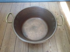 Großer Kupfer-Topf Cousances - Le Creuset Getrieben D 40 Cm , 4,2 Kg
