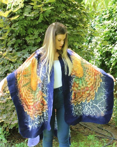 Handgefertigter filzponcho - handgefertigter,