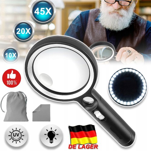 Lupe mit licht 10x 20x - 10x, 45x