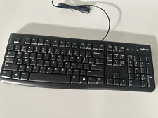 Tastatur USB US Layout QWERTY schwarz Logitech K120 Keyboard mit Kabel