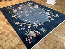 Peking Antik Super Soft Blau Handgeknüpft 300/250  Außergewöhnlich Top Zustand