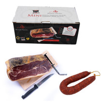 Mini Serrano Schinken ETG 1kg + Chorizo 200g +Schinkenhalter + Schinkenmesser