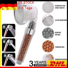 Duschkopf Handbrause wassersparend mit Ionen Filter Mineralsteine 3 Strahlarten