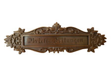 Brief Zeitung Post Schlitz Brief Einwurf Klappe Antik Style Messing LP7A