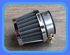 Sportluftfilter 35 mm Chrom Motorrad LKR Roller Mofa mit Reduzierring 28 mm