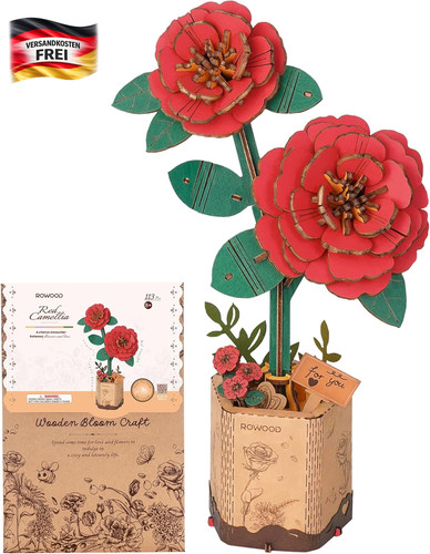 Holzpuzzle blumen diy set - blumen,