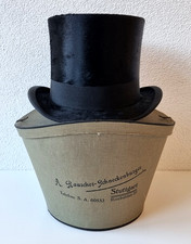 Toller, alter Zylinder Hut / Chapeau - in Schachtel - Stuttgart um 1900/20, rar