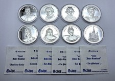 160 g Fein: 8x Medaille 1000 Jahre Russland Zar Silber .999 Münzen *PP*