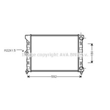 PRASCO Kühler Wasserkühler Motorkühler Aluminium für VW Golf III 1H1 1E7 1H5