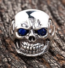 BLAUE AUGEN SCHÖNER SKULL 925