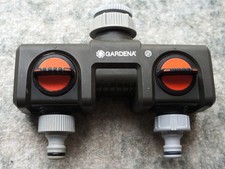 Gardena 8193-20  Zweifach Wasserauslass Verteiler mit 2 Anschlussstücken