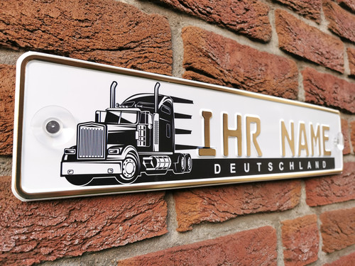 Lkw truck namensschild mit - namensschild,