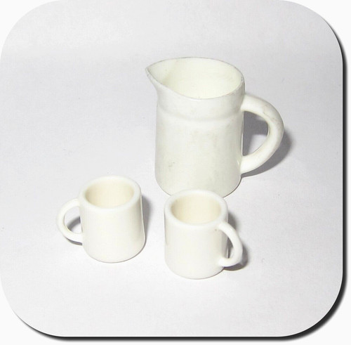 Miniatur kanne tassen set - miniatur, tassen,