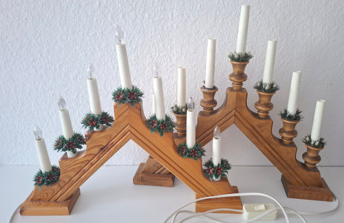 Holzleuchter schwibbogen - holzleuchter,